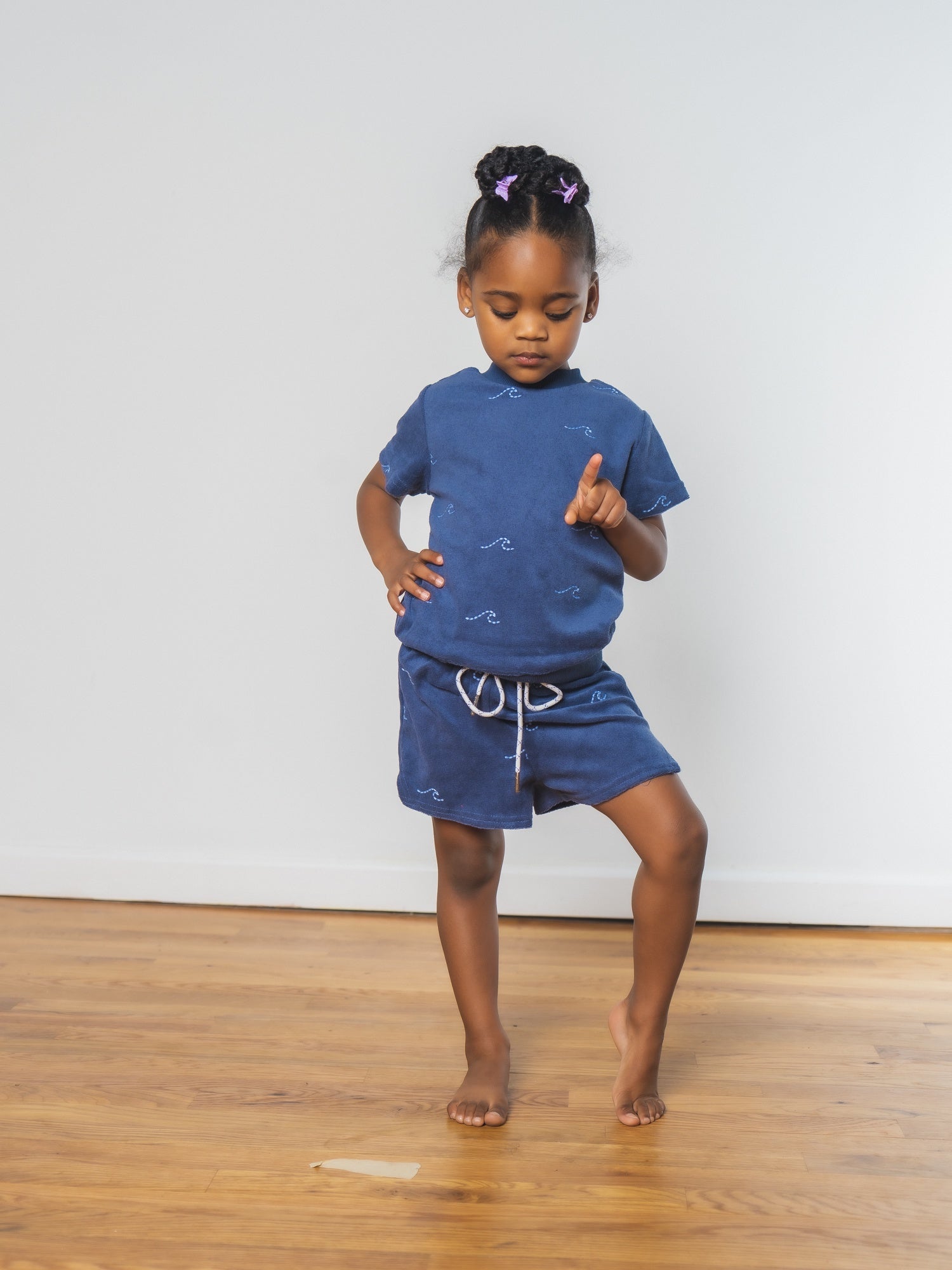 Blue Waves Terry Shorts