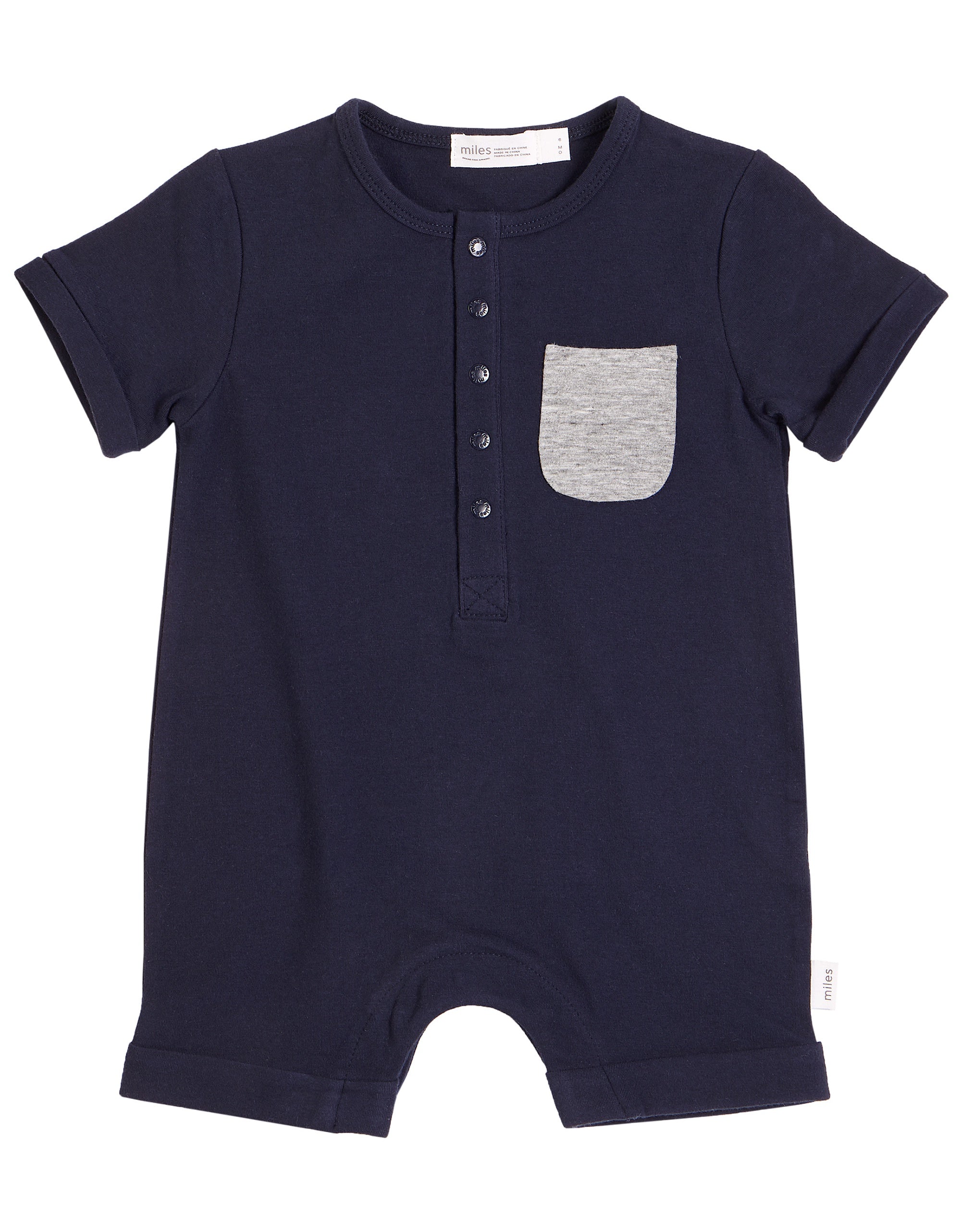 navy knit romper