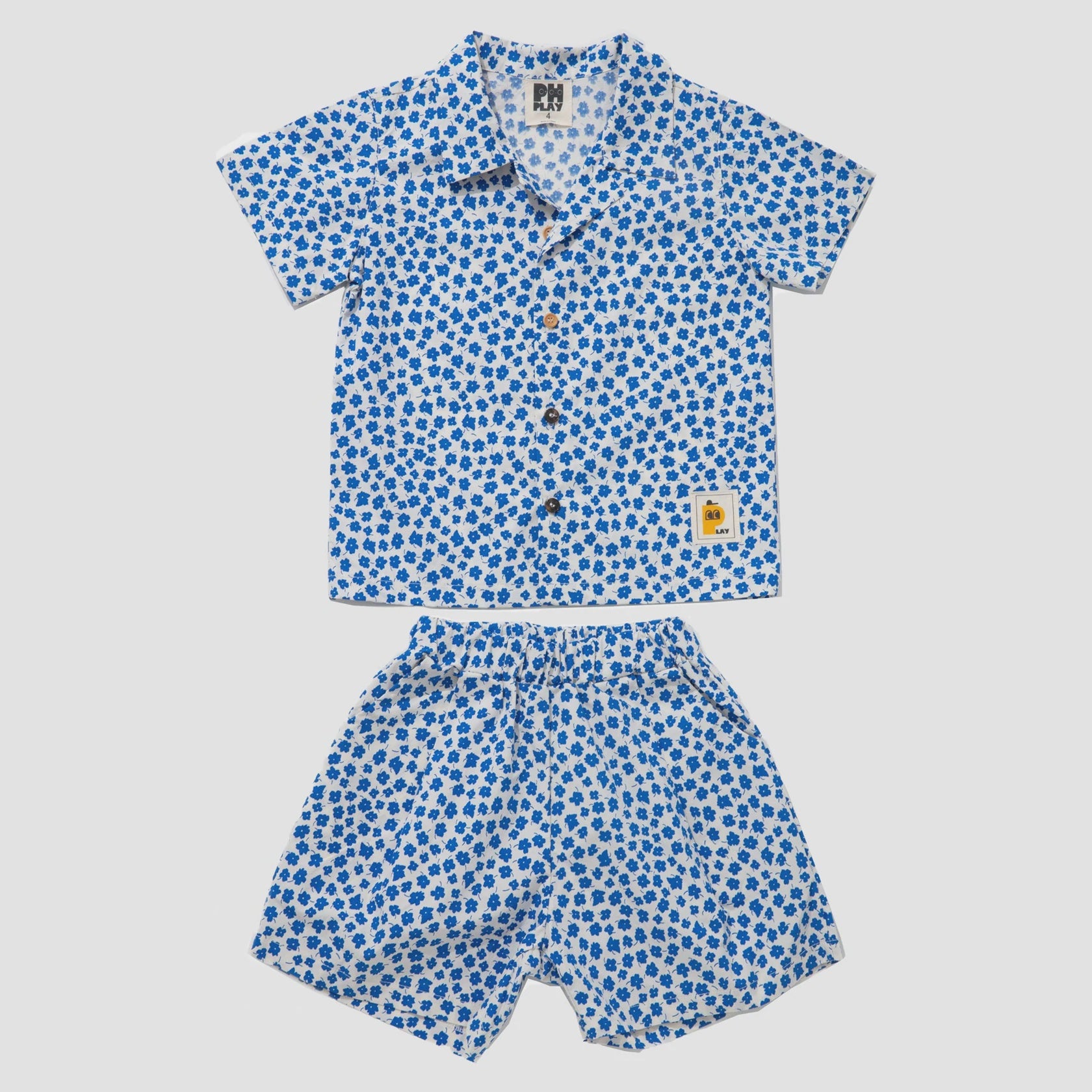 Blue print Shirt Set