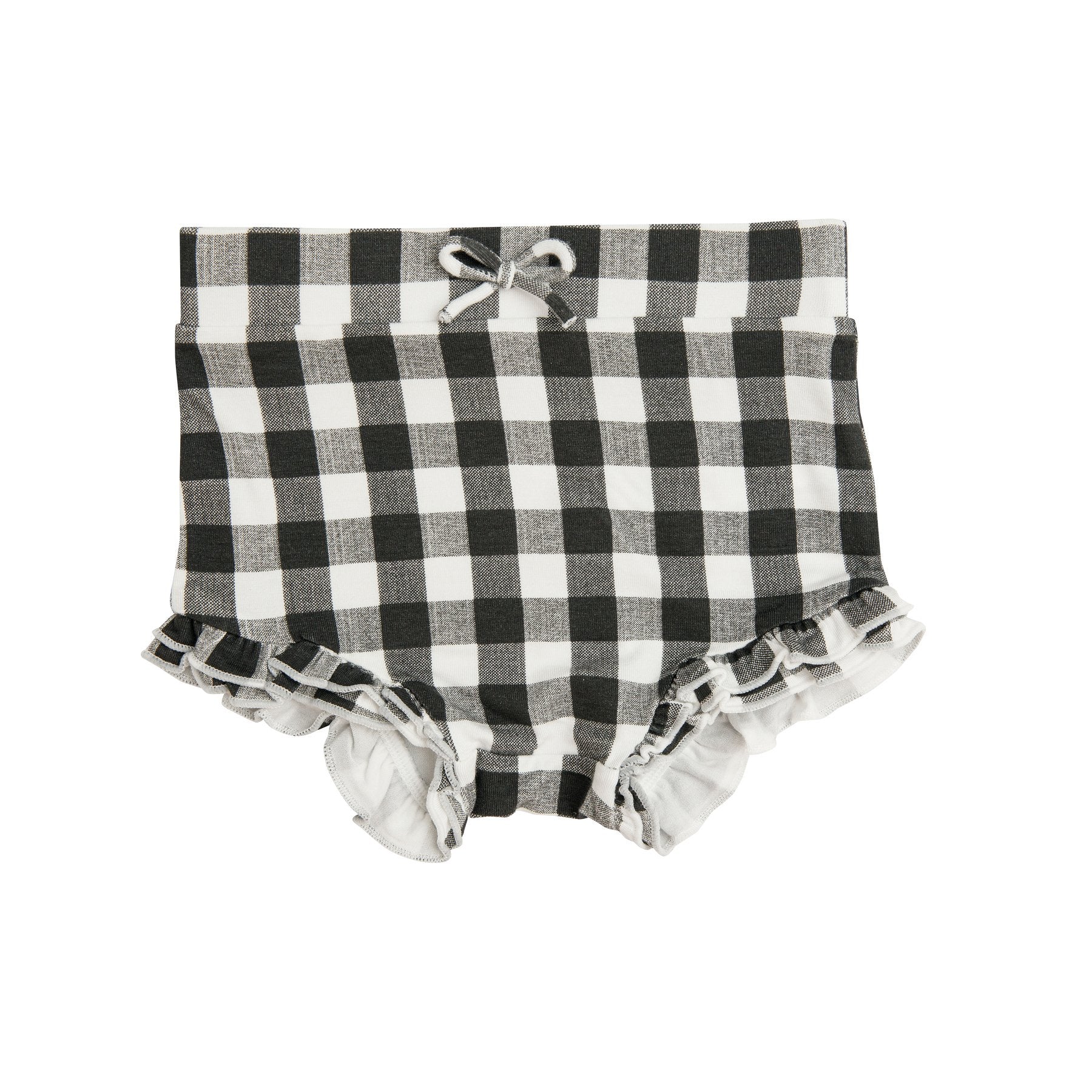 Black Plaid High waist shorts