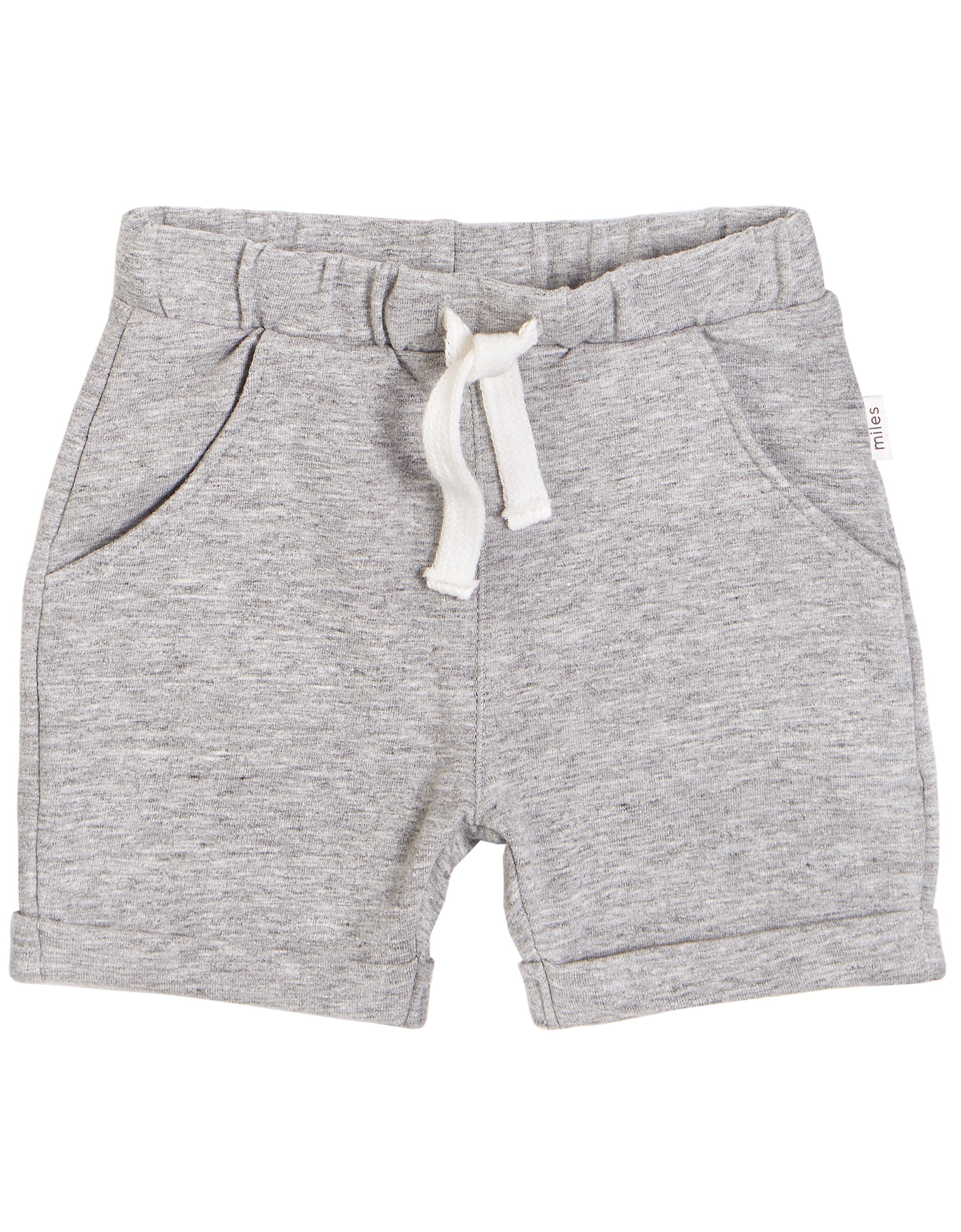 heather gray knit shorts